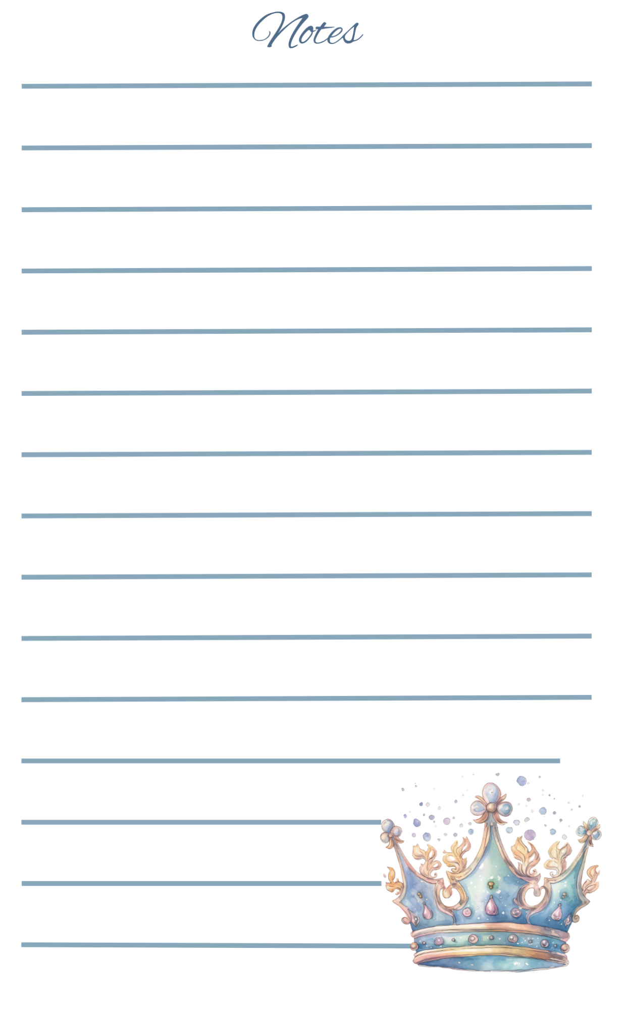 Crown-Themed Notepad